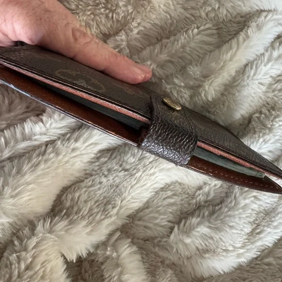 LV Monogram Agenda PM Planner Cover Brown Canvas Leather - Picture 7 of 12